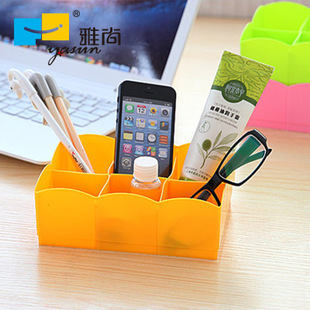 炫彩糖果色六格桌面收納盒 提升家居美學(xué)的實用利器